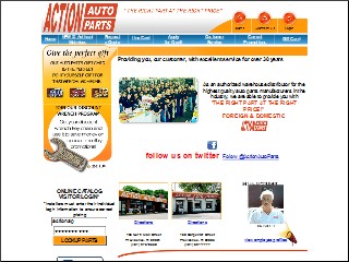 Web site www.actionautoparts.com, Action Auto Parts
